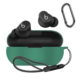 For Beats Solo Buds Case [LAZIRO] Soft Silica Gel Sport Cool Design Shock Absorption Waterproof Dustproof Lightweight Lost Proof Slim Soft Case Cover Drop Proof for Beats Solo Buds Protective Cover