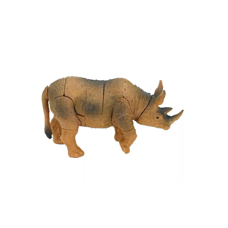 DILLON Rhino, Rhinoceros 3D Interlocking Puzzle Plastic Replica 3" -