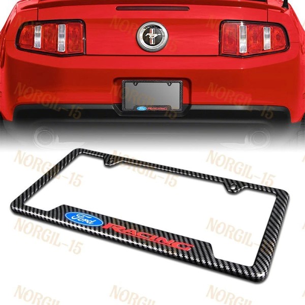 Unbranded New For FORD Carbon Fiber Look License Plate Frame