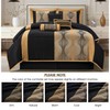 LANCO MODERN LIFESTYLE King Comforter Set, Black Gold, 7 Pieces