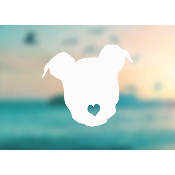 Pitbull Dog Shape - Vinyl Decal - Car Phone Helmet