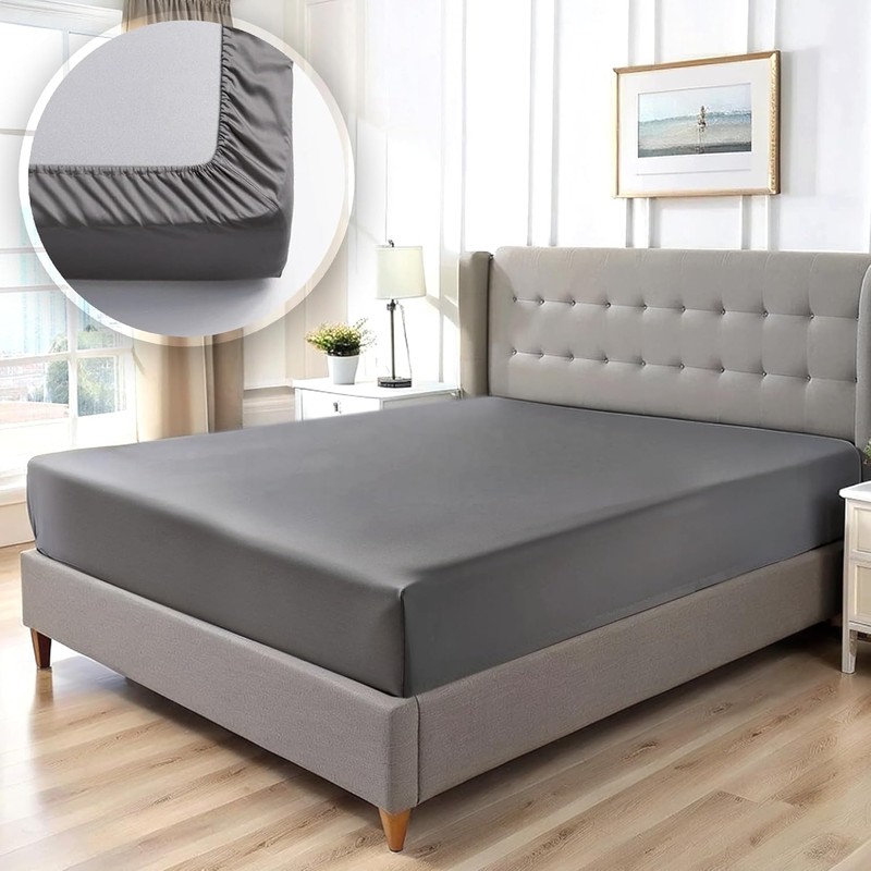 100% Cotton Fitted Sheet - Extra Deep Pocket, 600 Thread