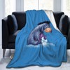 JKU Eeyore Fleece Blanket Super Soft Large Lightweight Cozy Luxury