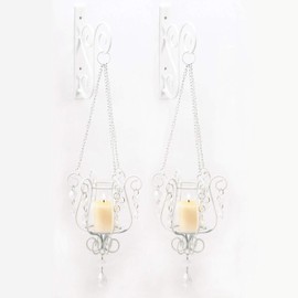 Koehler Christmas Holiday Home Decor Bedazzling Pendant Votive Candles Glass Wall Sconces