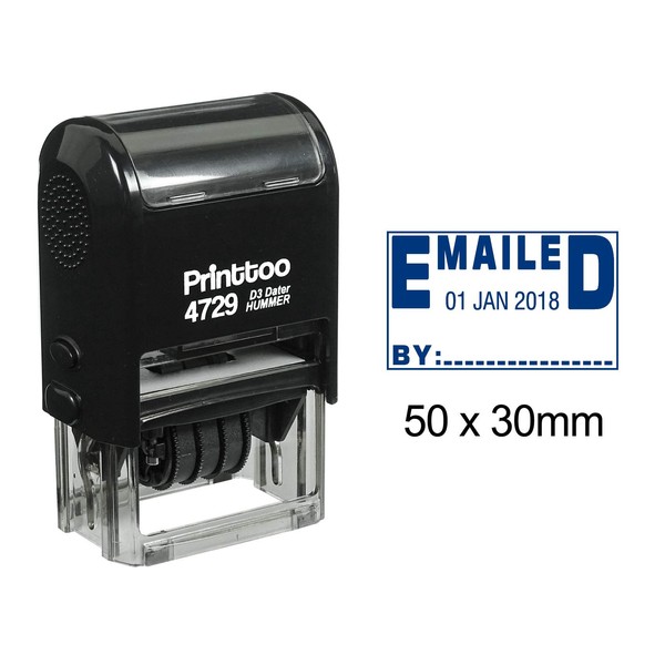 Printtoo Self Inking Dater Stamp with Emailed by Text Date