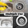 tifanso Kitchen Sink Strainer Plug 304 Stainless Steel Thicken for