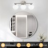 foucasal Brushed Nickel Bathroom Light Fixtures 3-Light Globe Vanity Light