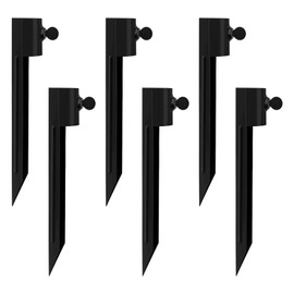 Flymer Metal Torch Stake, Outdoor Garden Light Stakes for Tiki Torch Stand, 6Pcs 11 Inch Torch Stand for Ground, Garden Stakes for Lights