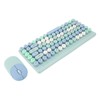 Wireless Keyboard and Mouse Retro Colorful Round Keycap 86 Keys
