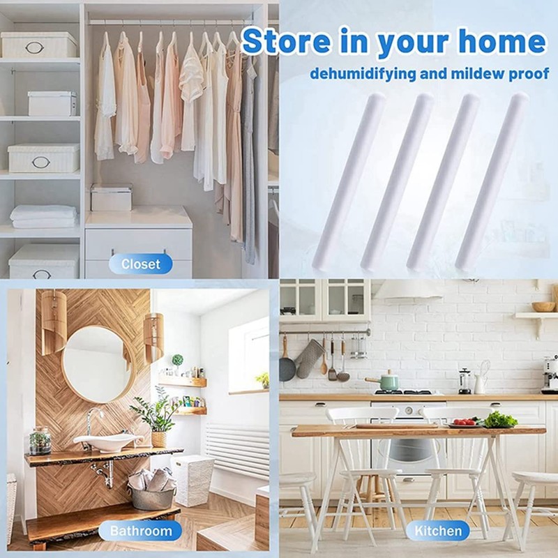 SUNCHSEN 4Pc Drying Rod Stick Diatomite Moisture Absorbing Stick Clean