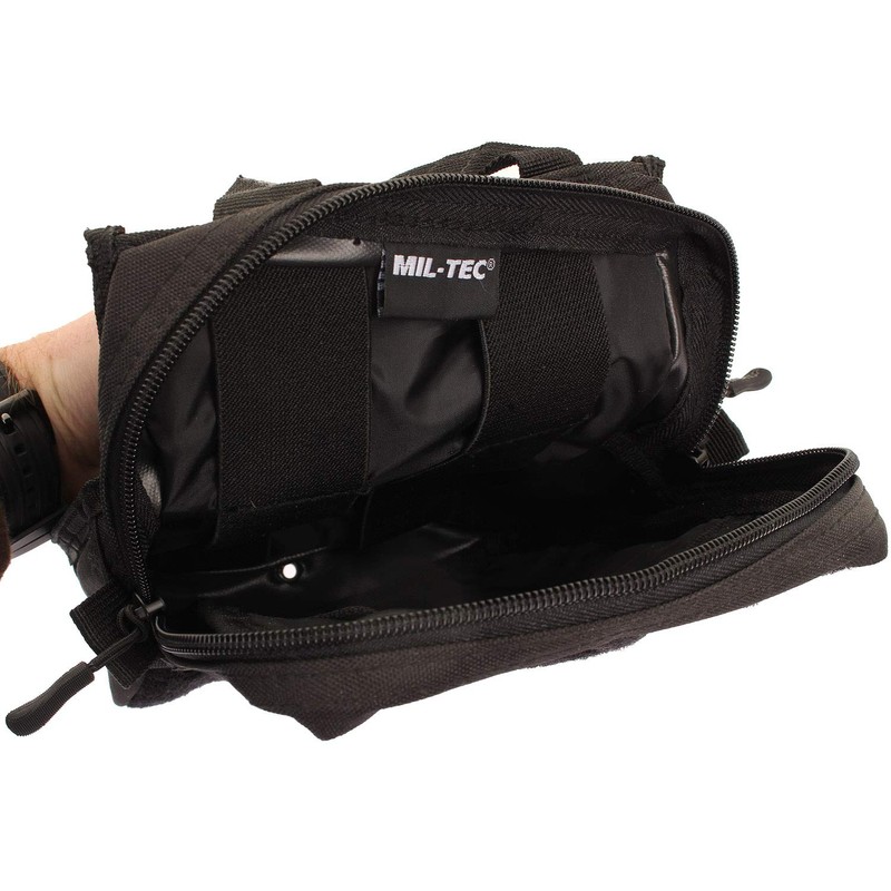 Mil-Tec Laser Cut Molle Belt Pouch - Large (Large, Black)