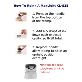 Round Notary Stamp for State of North Carolina | Pre Inked Unit - MaxLight™ XL-535 for Extreme Life-Length