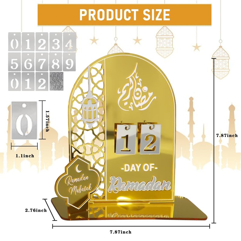Ramadan Advent Calendar - Acrylic Eid Mubarak DIY Countdown Calendars