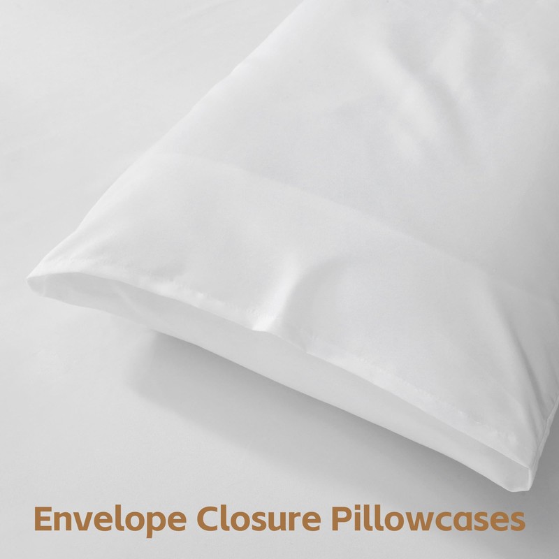 LINENOVA King Single Fitted Sheet Set – 2-Piece Ultra Soft