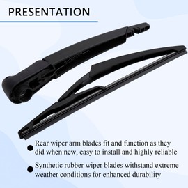 Effitnee Rear Wiper Arm Blade and Arm Set, Back Windscreen Wiper Assembly for Mini Cooper R56 2007-2015