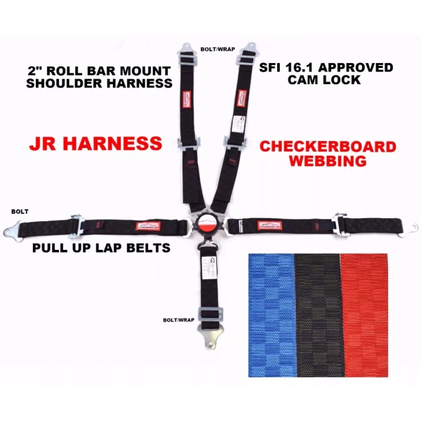RACERDIRECT.NET JR HARNESS 2" SFI 16.1 PULL UP LAP BELT