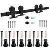 CCJH 4-20FT Bypass Sliding Barn Door Hardware Kit Single Track