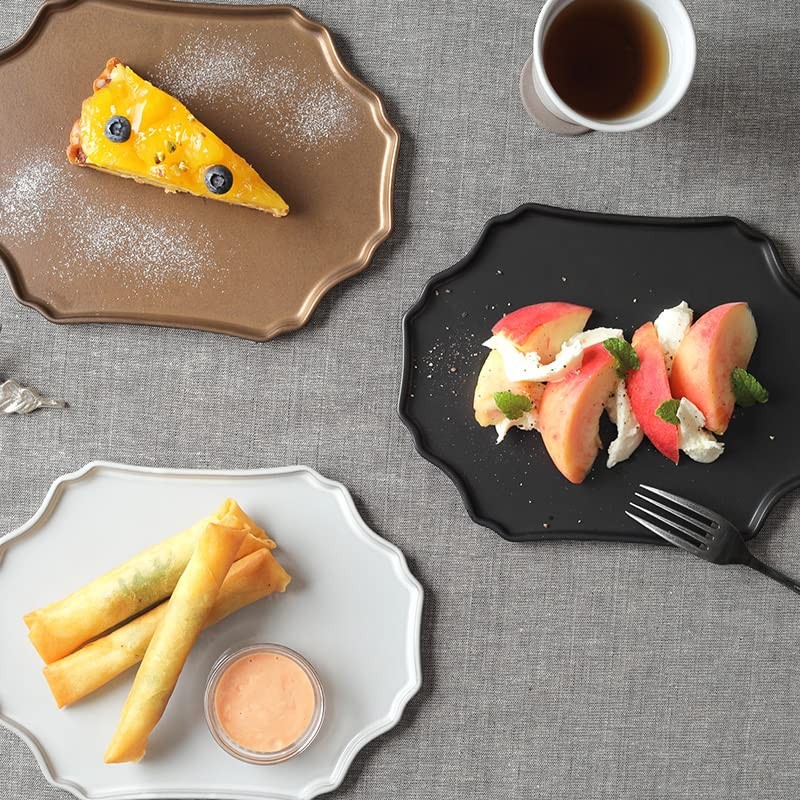 EAST Table Plate, 9.1 inches (23 cm), Depressiette, Black