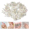 STOBOK DIY Nail Art Gems Flatback Crystal Glass Rhinestones Multi