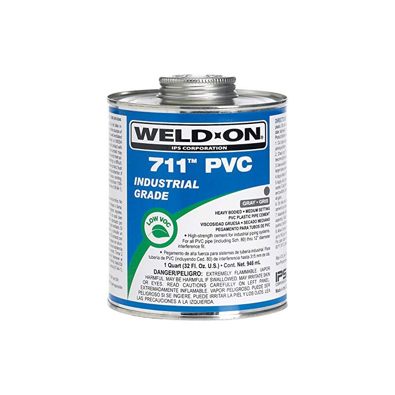 Weld-On 10119 711 Industrial Grade PVC Heavy-Bodied High Strength Solvent