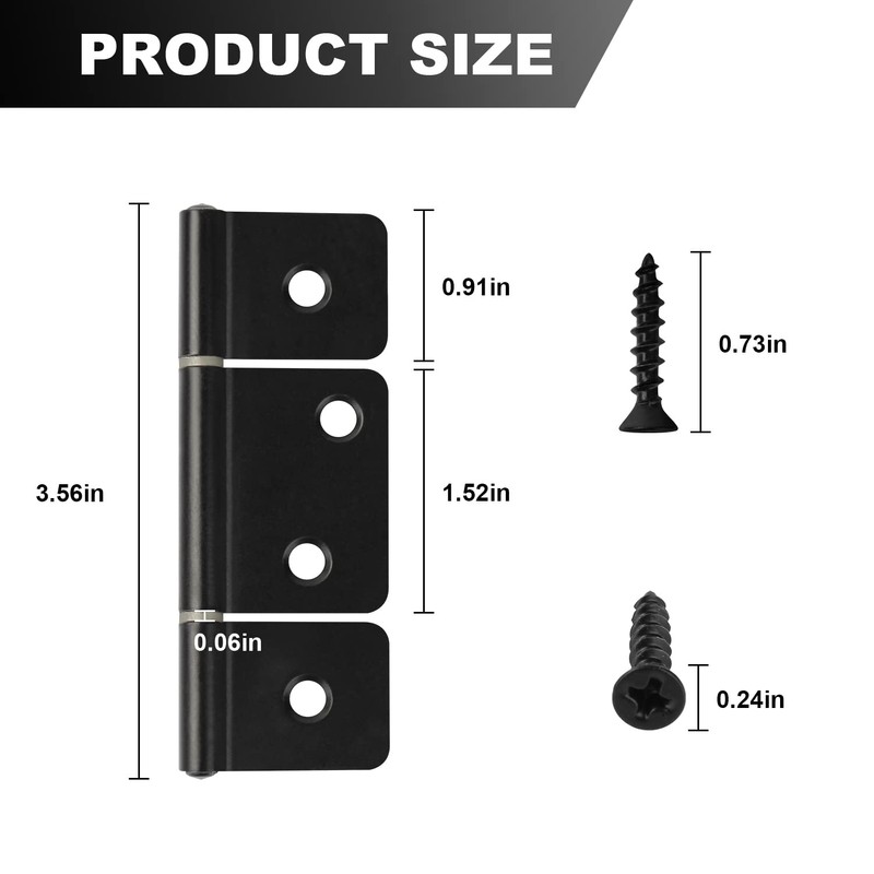 Screw Man Three Leaf Non-Mortised Hinge Bifold Door Hinges Bifold