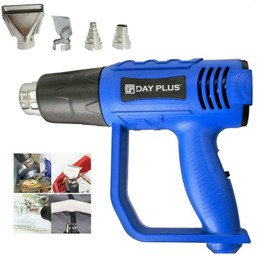 Heat Gun 2000W Hot Air Gun 2m Cable with 4 Nozzles, Multi-purpose Tool for Home DIY Stripping Paint and Varnish, Curing Glues, Dual Temperature 300℃ / 600℃, Easy to Operate