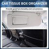 HEROFFIX Car Tissue Holder Car Tissue Box Organizer Edge Stitching