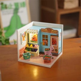 Rolife Super Creator Super Fruit Store Plastic DIY Mini LED Dollhouse Toy Gifts