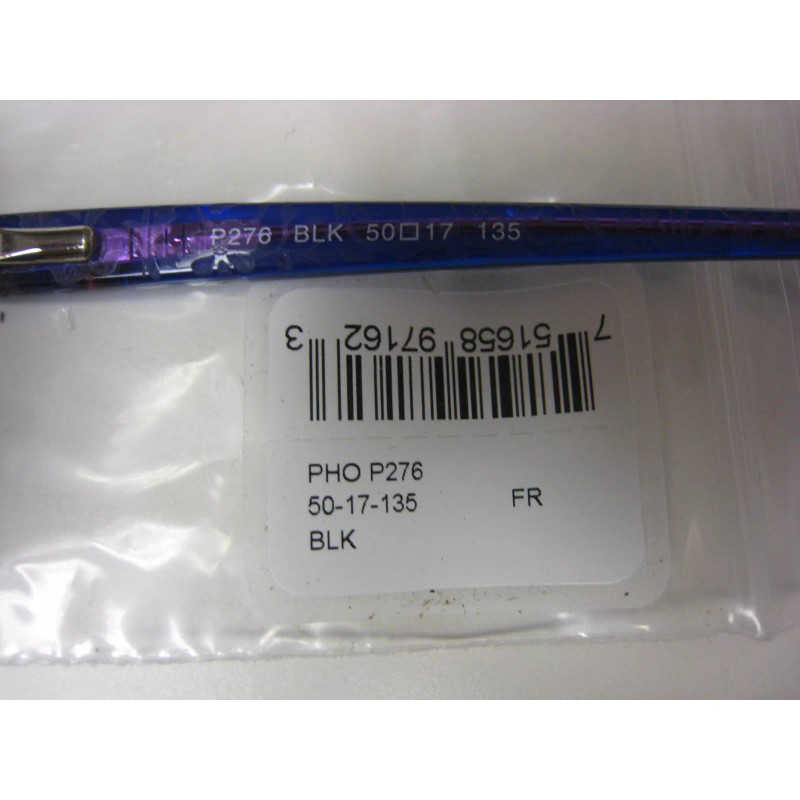 Phoebe Couture Eyeglass Frames P276 BLACK 50-17-135 With Case New