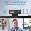 ABASK 2MP Webcam with Microphone, HD 1080p for PC, Laptop,