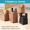 Pack of 4 Furniture Risers, 10 cm, Adjustable Bed Raisers