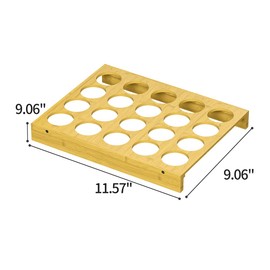 PEKER Bamboo Coffee Pod Drawer Organizer, Holder Tray for Coffee Station, Holds 20 Single-Serve Pods, Natural Bamboo Organizer for Kitchen Storage