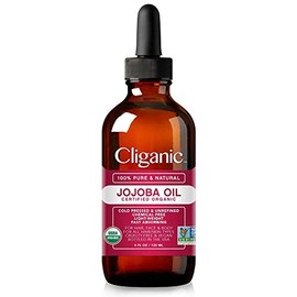 Aceite de Jojoba | Cliganic | 100% Puro, Sin Hexano, Sin Refinar | Prensado en Frío Natural para Cabello y Cara | Aceite Potador Base | 120 ml