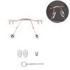 Silver Metal Replacement Nose Bridge Eyeglass Pads Pieces Screw and