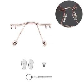 Silver Metal Replacement Nose Bridge Eyeglass Pads Pieces Screw and Screwdriver for Reading Glasses