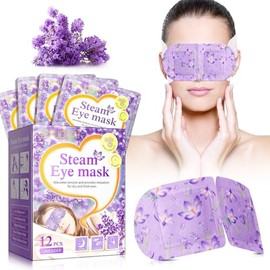 Máscara de Ojos de Vapor,12 Paquetes Máscara de Dormir Desechable de Antifaz para Dormir,Aliviar la Tensión Ocular, Ojeras, Bolsas para los Ojos,...  