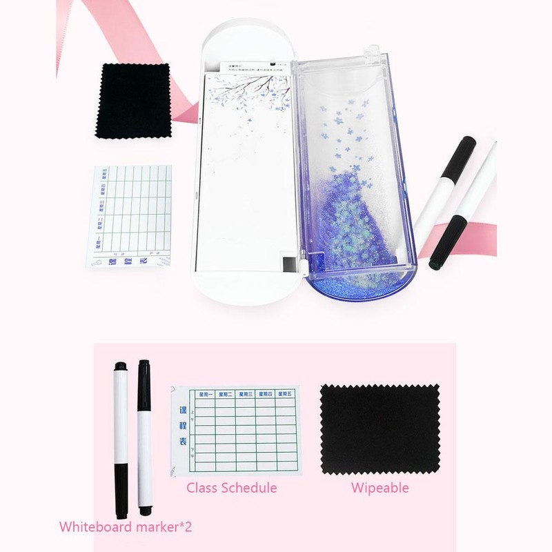 Quicksand Pencil Box Magnetic Clasp Exquisite Intelligent Password Quicksand Pencil