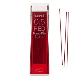 Uni Mechanical Pencil Lead NanoDia Color Red 0.5mm 20leads