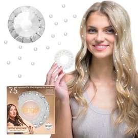 blinger® Deluxe Shimmer Crystal Refill Pack | 5 Discs - 75 Precision-Cut Glass Crystals | Styling Tool not included | Crystal 7 mm