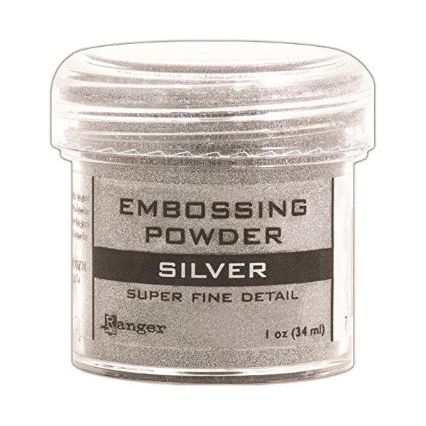Ranger Embossing Powder, Super Fine Silver