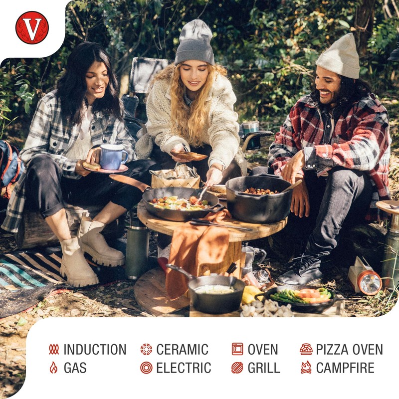 Victoria 8-Inch Cast Iron Skillet, Pre-Seasoned Cast-Iron Frying Pan with