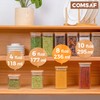 ComSaf 12Pcs Glass Spice Jars with Bamboo Lid, 8oz Airtight