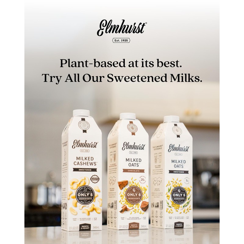 Elmhurst 1925 Sweetened Oat Milk - 32 Ounce (Pack of
