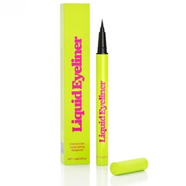 Glam Lux Beauty Mega Last Liquid Waterproof Pen Eyeliner, Quick Drying, Smudge Resistant, Long Lasting, Ultra Long Wear, Precise Ultra Fine Pen Tip, Vibrant Black, Wing Eyeliner Easy To Remove