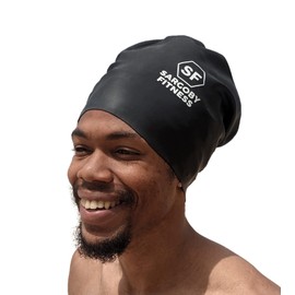 Sargoby Fitness Swimming Cap for Long Hair Dreadlock Braids Dreads or Afro Hair xl Swimming Cap for Bulky Hair Designed for Afro Swimming Cap Dreadlock Swim Cap