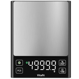 Vitafit 11lb Food Scale, High Accuracy 0.0001lb by Our Professional Scale Factory Since 2001, Digital Kitchen Scale with% Percentage Function for Cook
