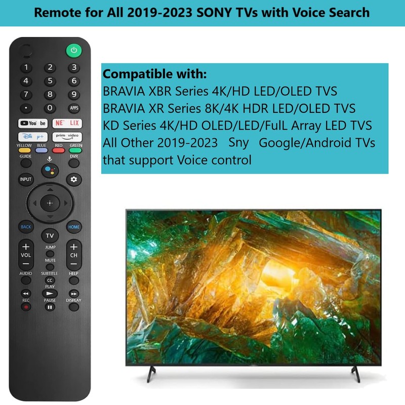 New RMF-TX520U MG3-TX520U Voice Remote Control for KD-43X KD-50X XR-50X