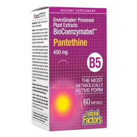 Natural Factors Natural Factors - BioCoenzymated Pantethine B5 450mg, BioCoenzymated, 60 Softgels