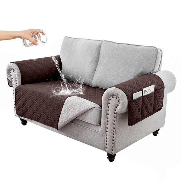 RAPRAP 100% Waterproof Sofa Cover with Side Pockets, 2 Seater