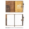 moonster Refillable Leather Journal Joshua 1:9 Bible Verse Embossed Journals